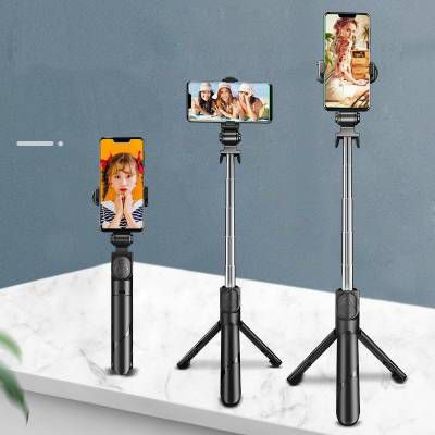 Gậy chụp ảnh  tripod selfie tự sướng kết nối bluetooth STAND XT 02  đi kèm pin kiêm giá đỡ 3 chân cho điện thoại