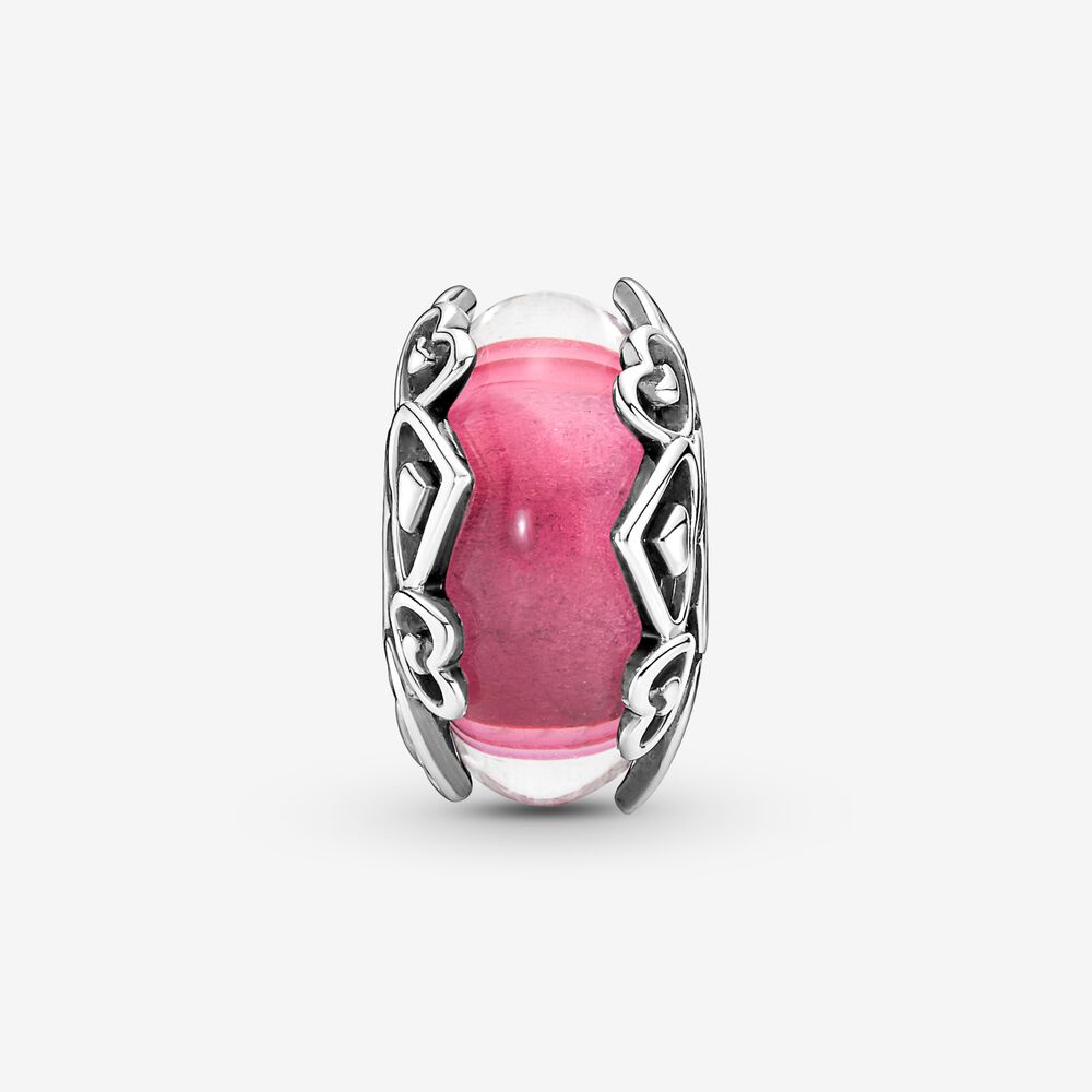 Chuỗi Hạt Murano Màu Hồng Sử Dụng Làm Vòng Tay Thủ Công DIY