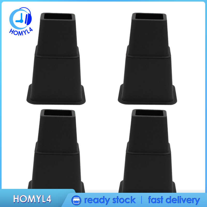 [CAMILA]Heavy Duty Multi Height Bed Risers Bed Lifts Black
