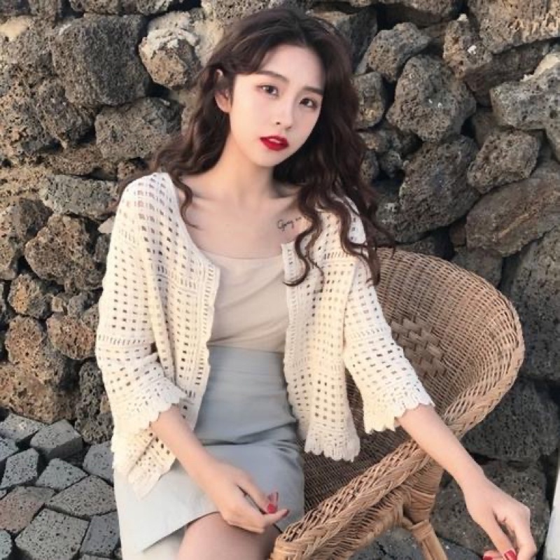 Áo khoác cardigan len nữ sexy thời trang