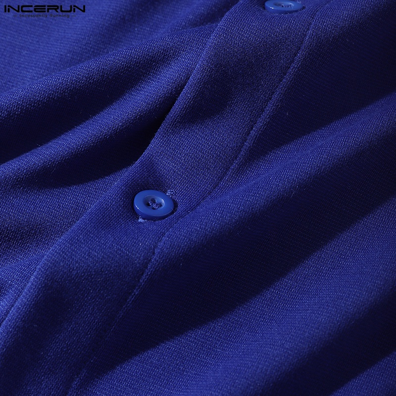 INCERUN Áo Sơ Mi Không Tay Thiết Kế Khoét Lỗ Thời Trang Cho Nam