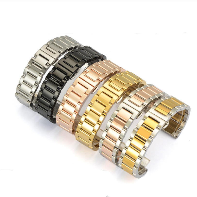 Dây đeo đồng hồ MONTBLANC bằng thép không gỉ kích thước 16mm 18mm 20mm 21mm 22mm 23mm 24mm