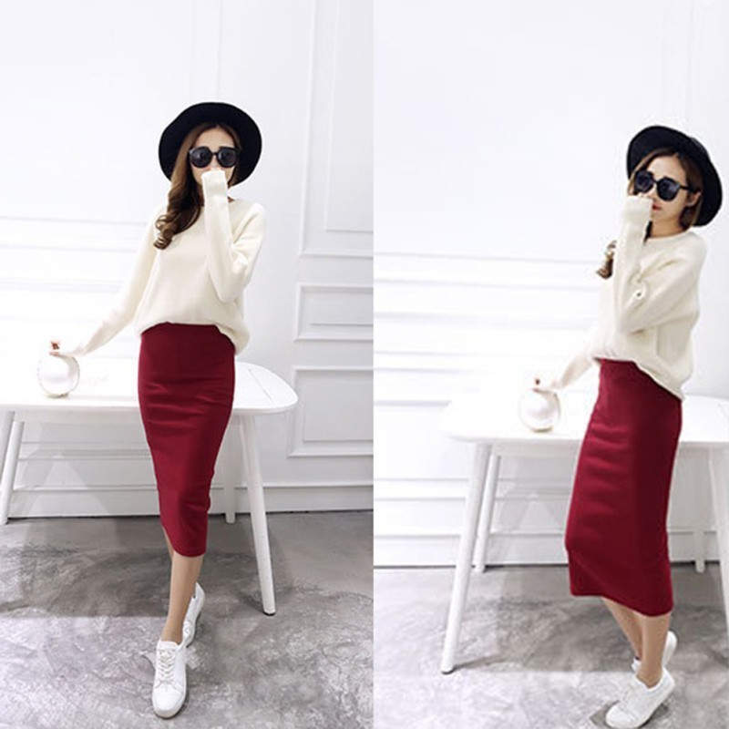 Chân váy ôm xẻ tà phong cách thanh lịch | BigBuy360 - bigbuy360.vn