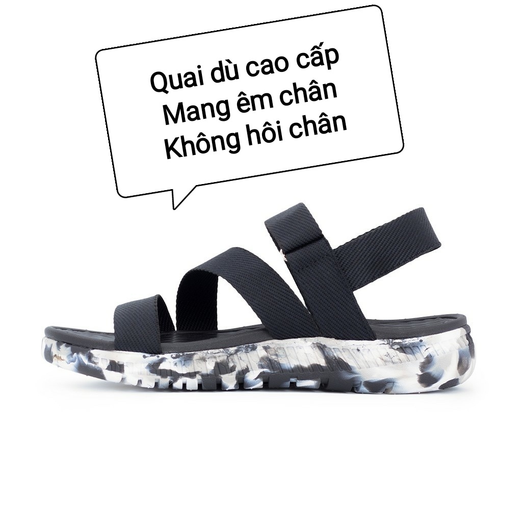 FACOTA giày dép chính hãng nam, nữ mang đi học đi chơi màu đen đế lính HA03