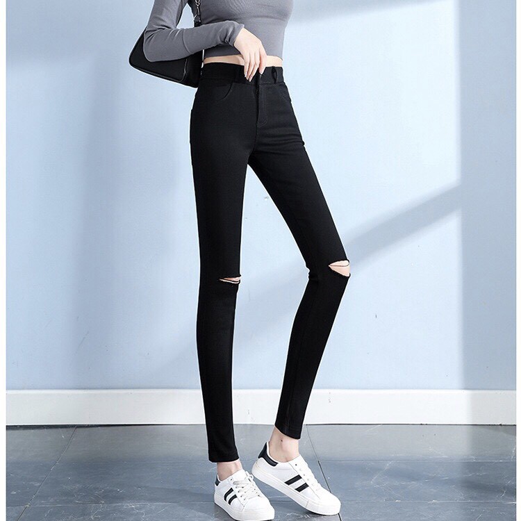 Quần Jeans nữ ôm trơn co giãn