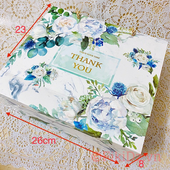 [17.5*17.5*7] SỈ 25K Set 2 món - Hộp quà & túi giấy THANK YOU HOA | BigBuy360 - bigbuy360.vn