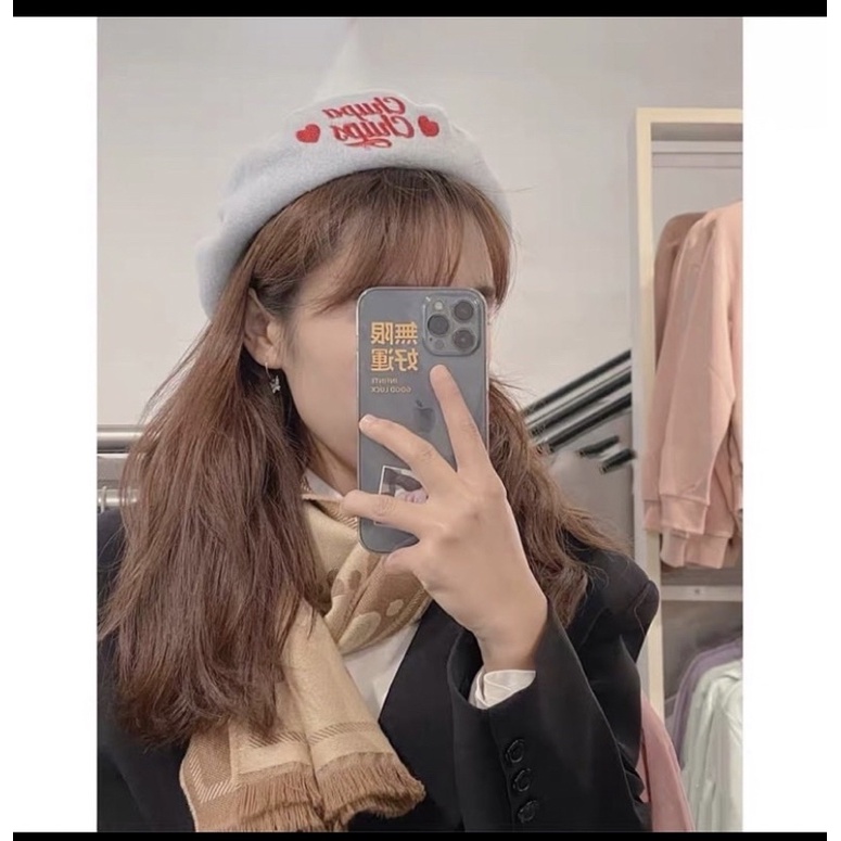 Mũ nồi beret Chupa Chups h&m auth cute ulzzang Hàn Quốc