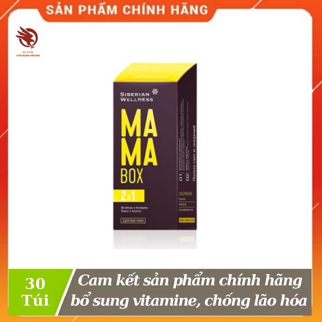 [ CHÍNH HÃNG ] - Thực phẩm Mama Box siberian, bổ sung vitamine và khoáng chất, hỗ trợ tăng cường sức khỏe - Hộp 30 gói