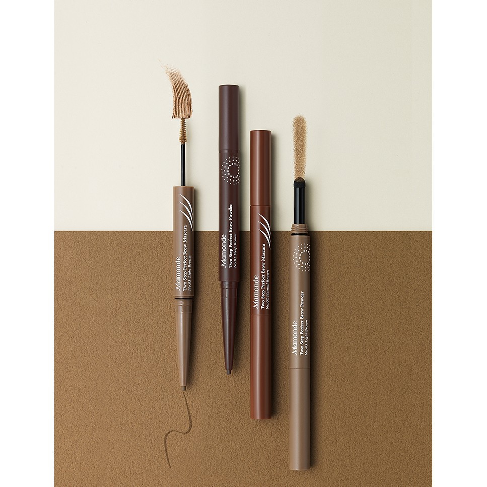 Chì kẻ mày và mascara lông mày Mamonde 2 trong 1 màu nâu sáng #03