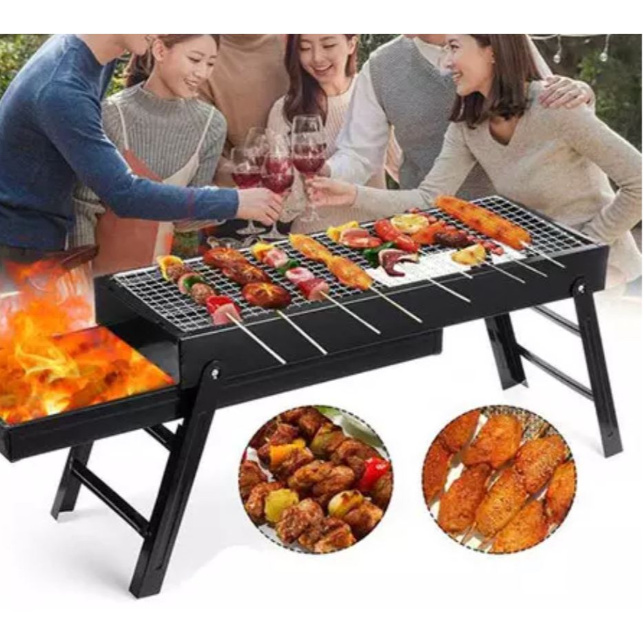 Bếp Nướng Than Hoa Chống Khói Hình Chữ Nhật Portable Barbecue