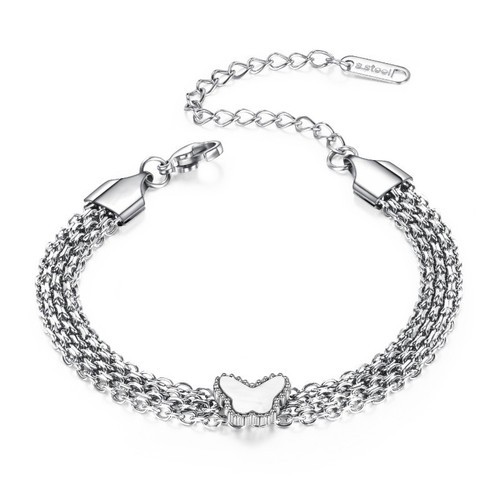 Lắc Tay Nữ Bướm Trắng Titan Ko Đen TT 2537