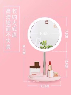 Gương trang điểm mini có đèn Led