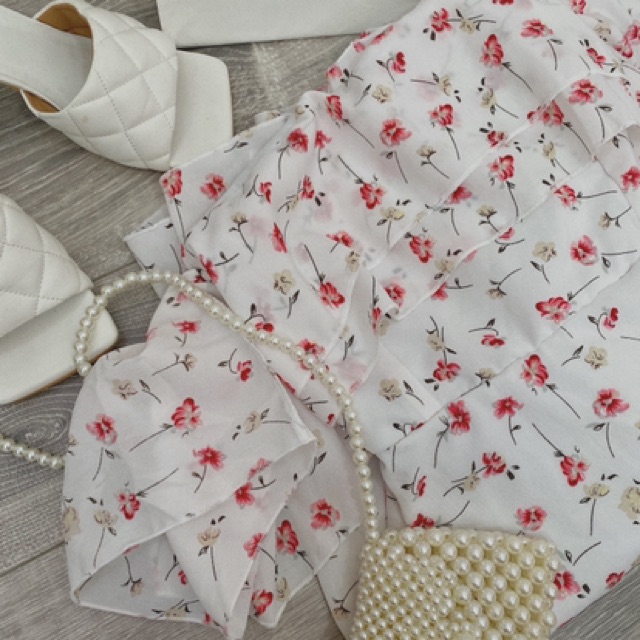 ĐẦM HOA TRỄ VAI 2 MÀU MỚI