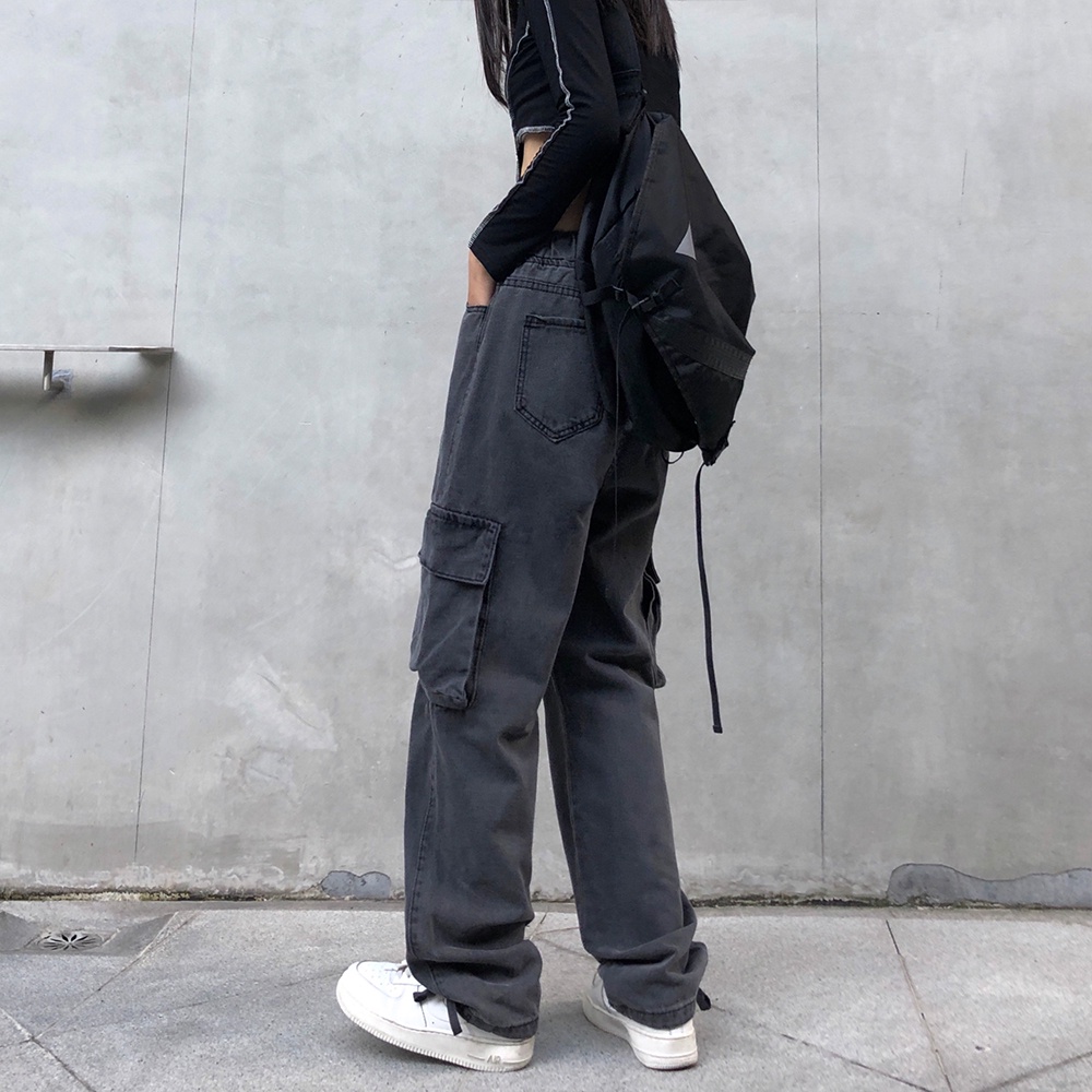 QUẦN JEAN XÁM TÚI HỘP HAI BÊN (J0692)