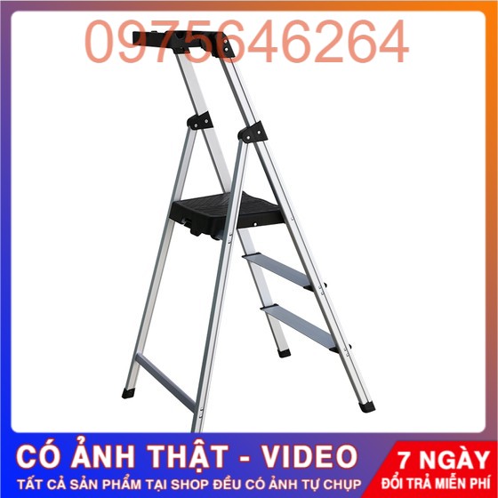 Thang Nhôm Ghế 3 Bậc Nikawa NKP-03 tải trọng 150 kg có khay để đồ tiện dụng