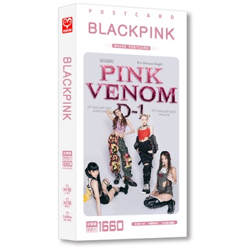 Postcard Blackpink hộp thẻ ảnh Pink Venom