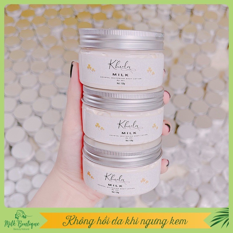 Kem dưỡng trắng da body K'HULA MILK, hộp 130gr, không bết rít, không lộ vân kem, hàng chính hãng Huyền Milk Boutique