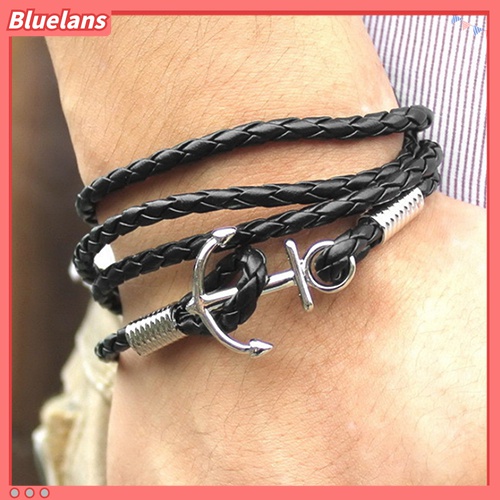 Vòng tay giả da đính trang trí hình mỏ neo xinh xắn