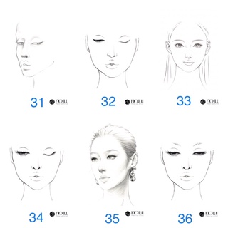 Giấy face chart tập makeup