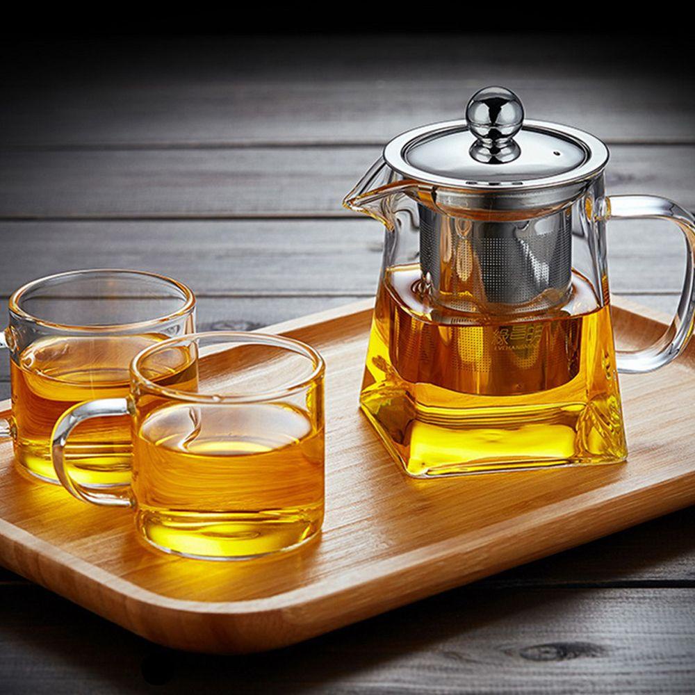 YIYU Ấm trà có thể tháo rời chịu nhiệt trà thơm cà phê bằng thép không gỉ bộ lọc trà ấm đun nước