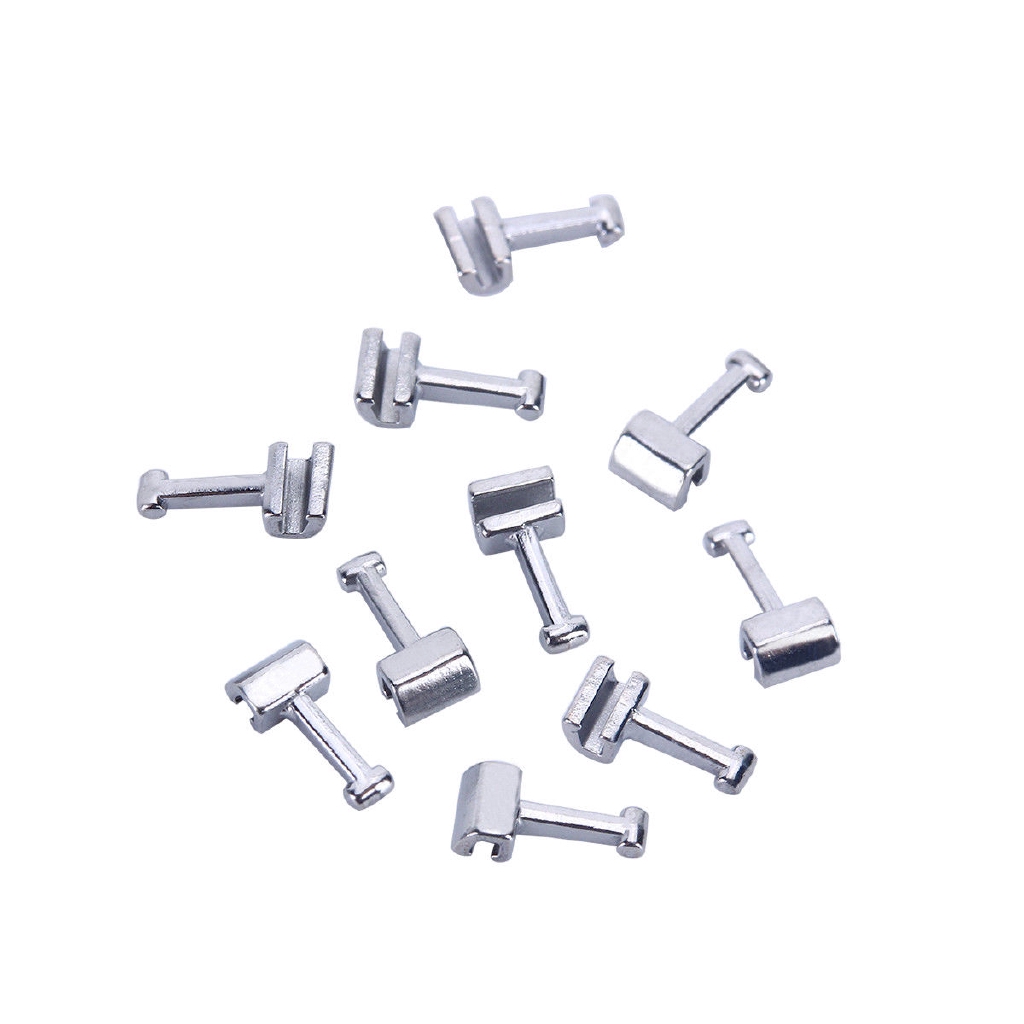 Bộ 10 móc niềng răng chất liệu inox có các loại dài/ngắn