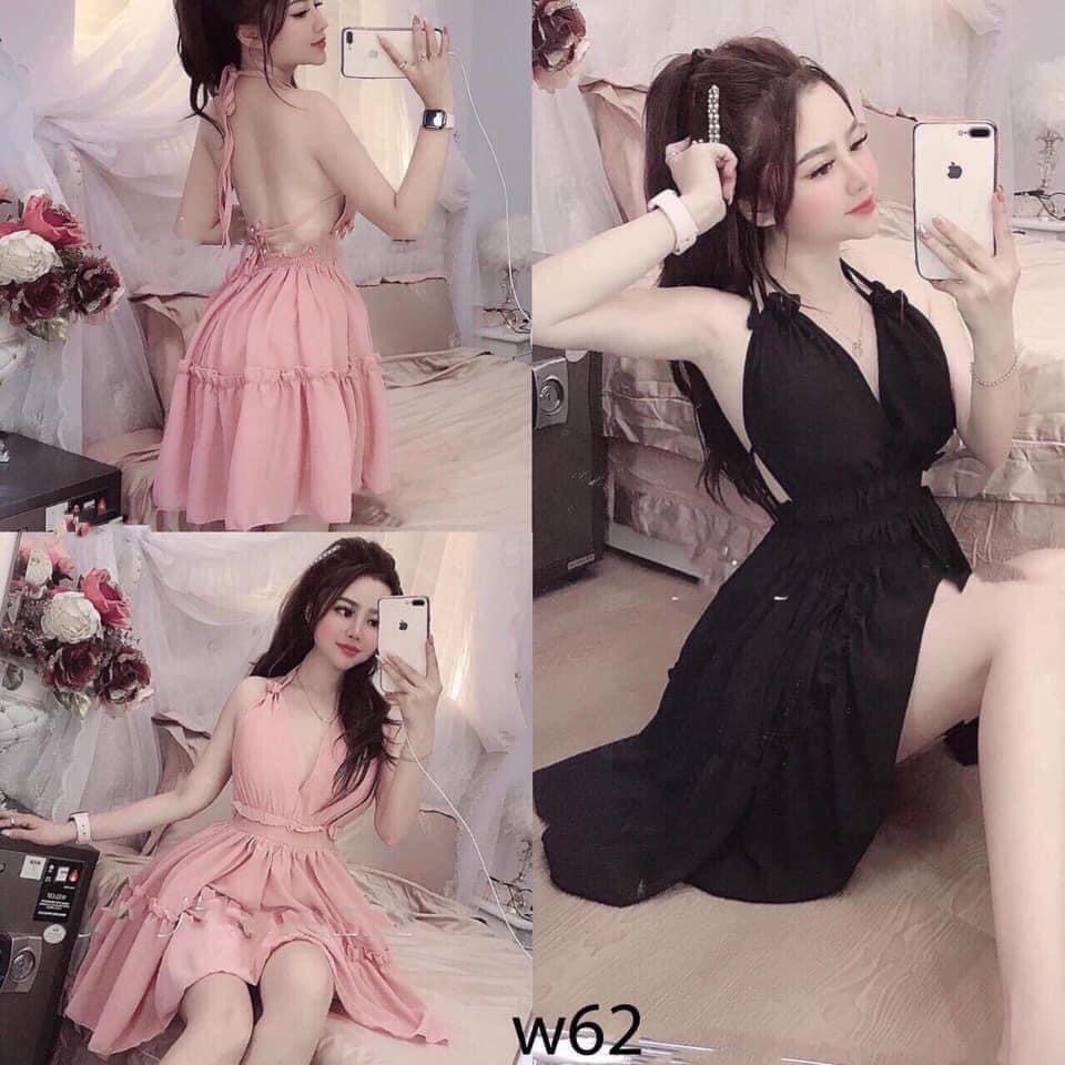 Đầm Thun cát có mút ngực thun cát hàn freesize 46-60kg công sở dự tiệc trẻ trung niên teen girl sexy đẹp rẻ