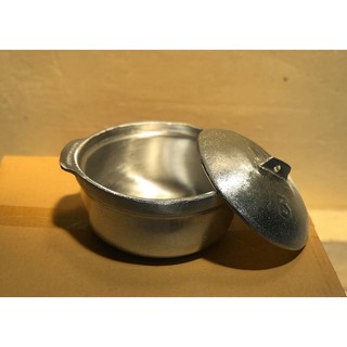 Thố gang trắng 1 lít doa bóng hấp nghêu hải sản cơm cá mặn