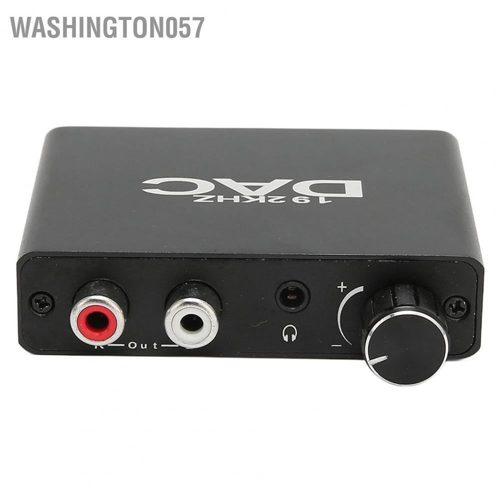 Washington057 Washington057 Bộ chuyển đổi kỹ thuật số sang tương tự 192KHz quang học RCA chuyên nghiệp với điều chỉnh âm lượng trầm cho rạp hát tại nhà