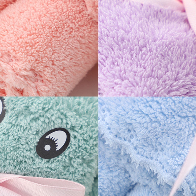 Khăn Lau Tay / Mặt Bằng Vải Lông Cừu San Hô Thấm Hút Nước Hình Gấu Dễ Thương