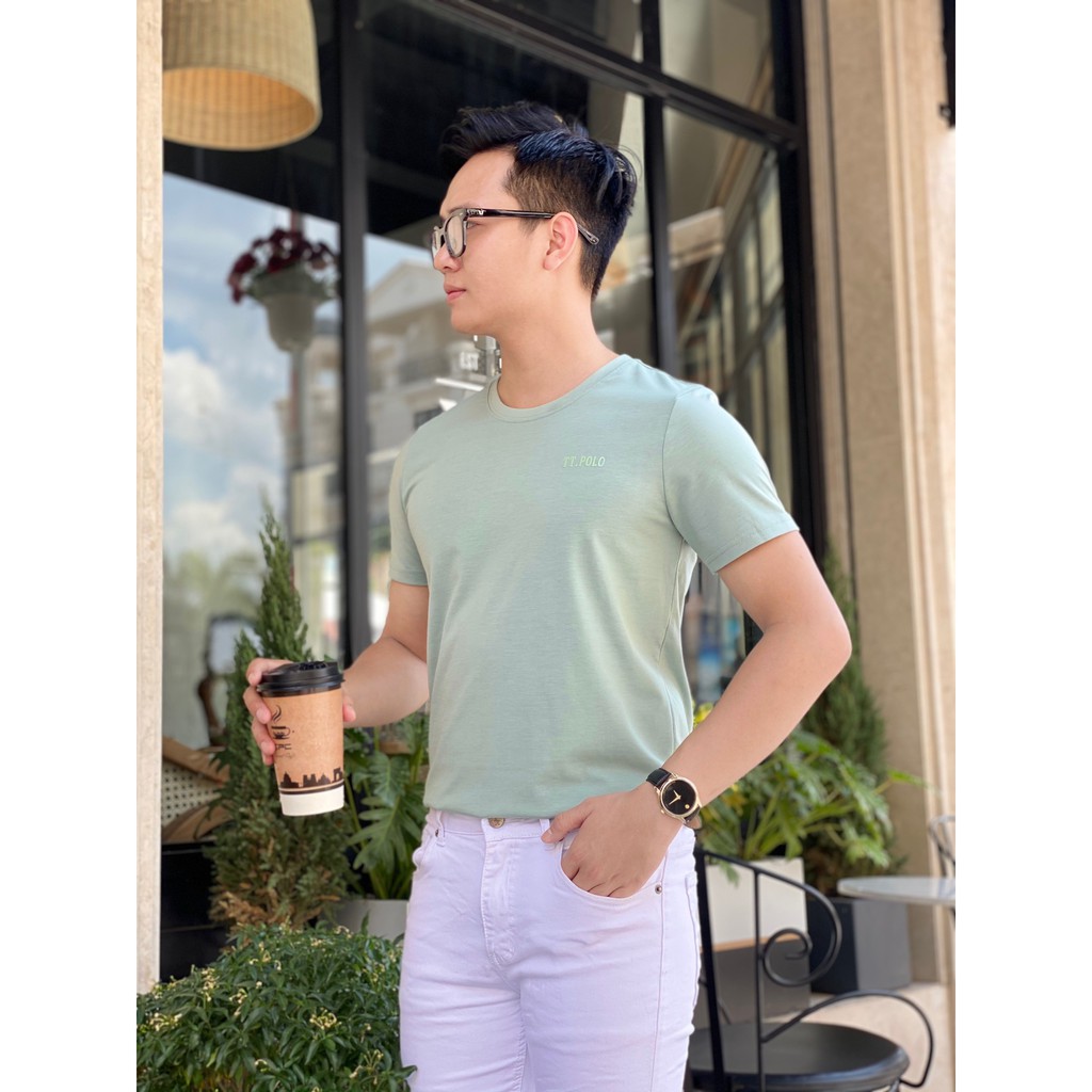 Áo thun nam,áo phông trơn, cổ tròn unisex cộc tay cotton co giãn 4 chiều, thấm hút mồ hôi | BigBuy360 - bigbuy360.vn