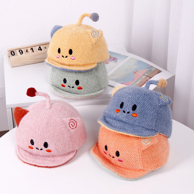 Mũ Trùm Đầu Giữ Ấm Phối Tai Mèo Đáng Yêu Cho Bé
