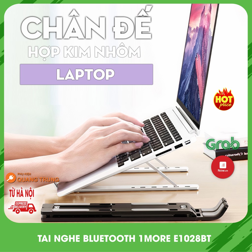 Giá đỡ laptop stand nhôm hỗ trợ tản nhiệt có thể gấp gọn chỉnh độ cao để laptop ipad macbook surface N3