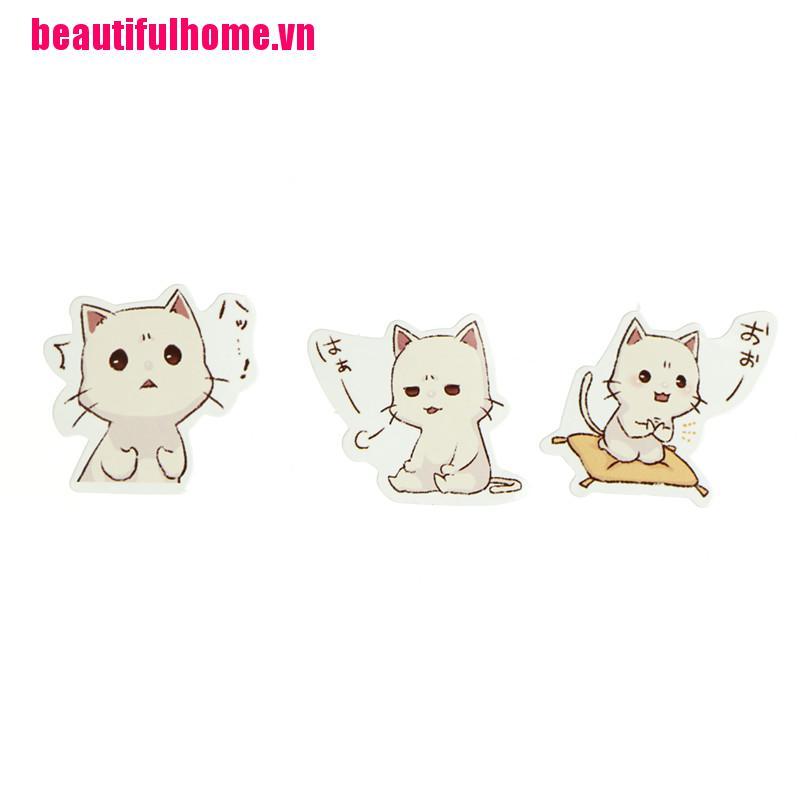 Set 45 Miếng Dán Hình Mèo Dễ Thương Trang Trí Lưu Niệm