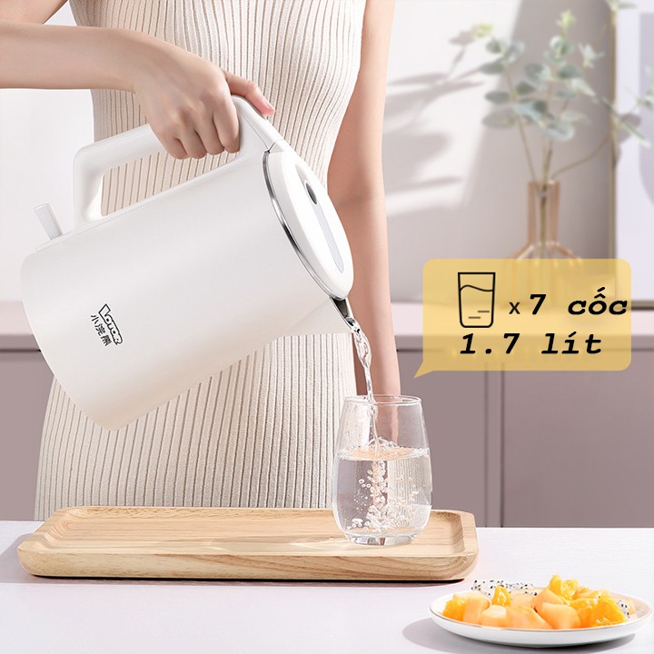 [Mã ELHADEV giảm 4% đơn 300K] Ấm siêu tốc Lotor cao cấp dung tích 1.7 lít công suất 1500W nhanh sôi - DOPA