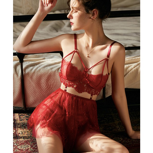 Váy ngủ ren sexy Dark Rose có kèm quần hàng Quảng Châu