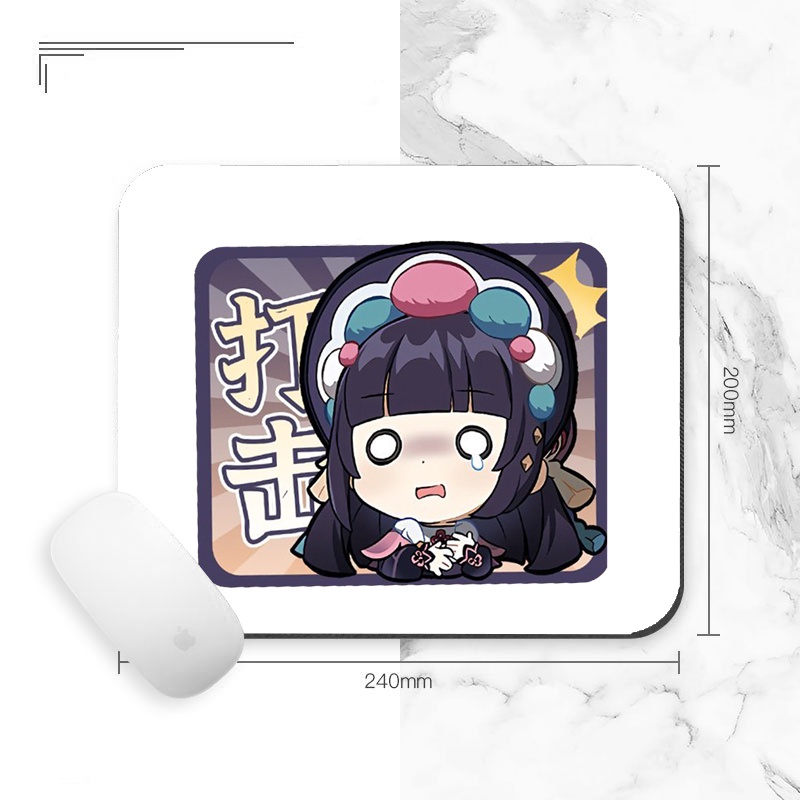 Miếng di chuột in hình GENSHIN IMPACT ver CHỮ NHẬT game anime chibi kê lót chuột chữ nhật