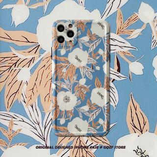 Ốp lưng silicone họa tiết hoa cho iphone11 pro xs / x xr iphone8 / 7 / 6s