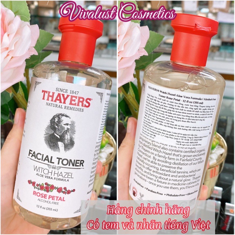 [Chính Hãng] Nước Hoa Hồng THAYERS ROSE PETAL 355ml - Hương Hoa Hồng - Dành Cho Da Thường Và Da Khô