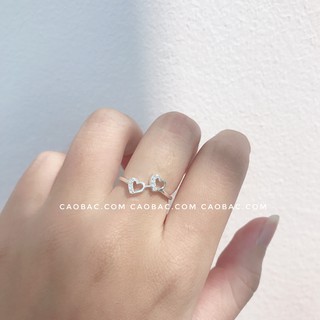 NHẪN BẠC TA ĐẸP💝Nhẫn hai tim hở