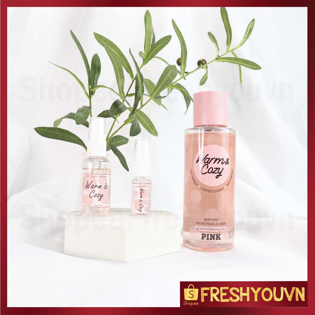Warm & Cozy - Xịt thơm toàn thân body mist Victoria's Serect_ BST Signature / Pink - Ngọt