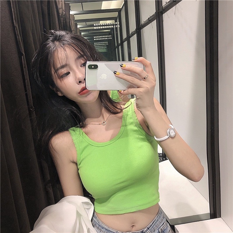 Áo Thun Nữ❤️FREESHIP❤️Áo croptop 3 lỗ thể thao 6 màu