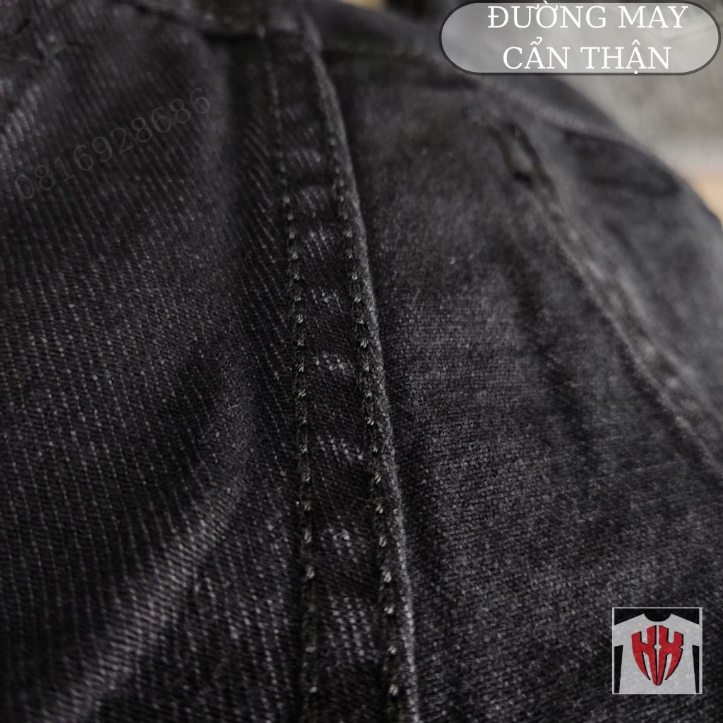 Quần Jean Nam Ống Xuông Đẹp - Quần Bò Xuông Nam Vải Cao Cấp Không Phai, Họa Tiết Rách Hot Nhất-KXSHOPMEN-A6906