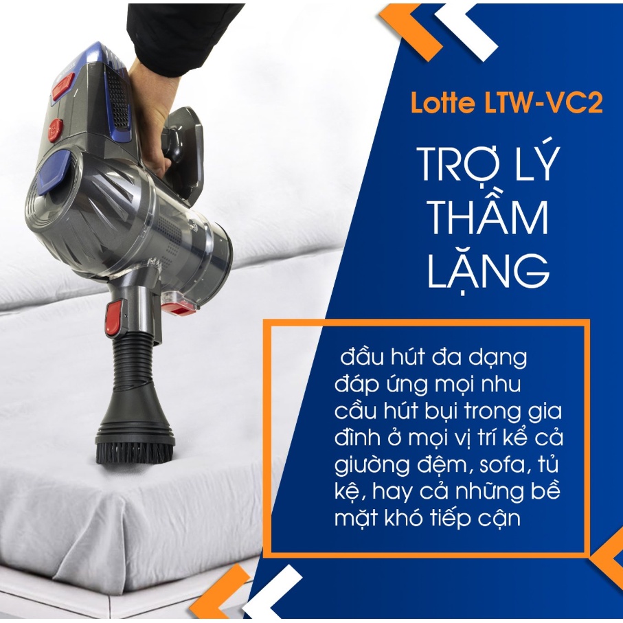 Máy Hút Bụi, Lau nhà Không Dây 2 Trong 1 Lotte_LTW-VC2 (sỉ ib giá tốt)