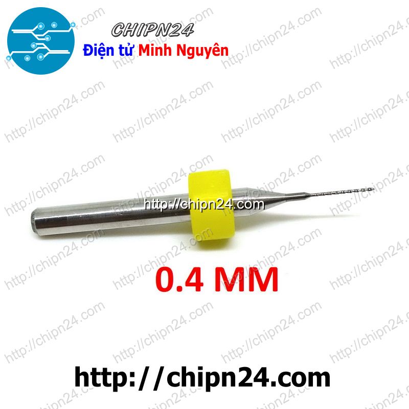 [2 CÂY] Mũi khoan mạch in CNC 0.4mm (Mạch điện tử, PCB)