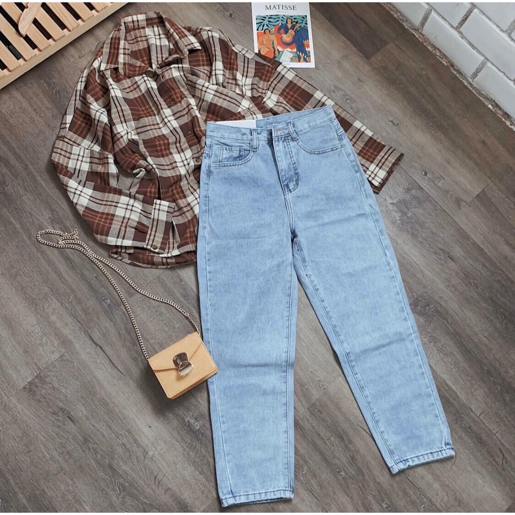 [ SIÊU SỈ ] QUẦN BAGGY JEAN NỮ CAO CẤP JEANGIARE MÀU XANH CỰC ĐẸP