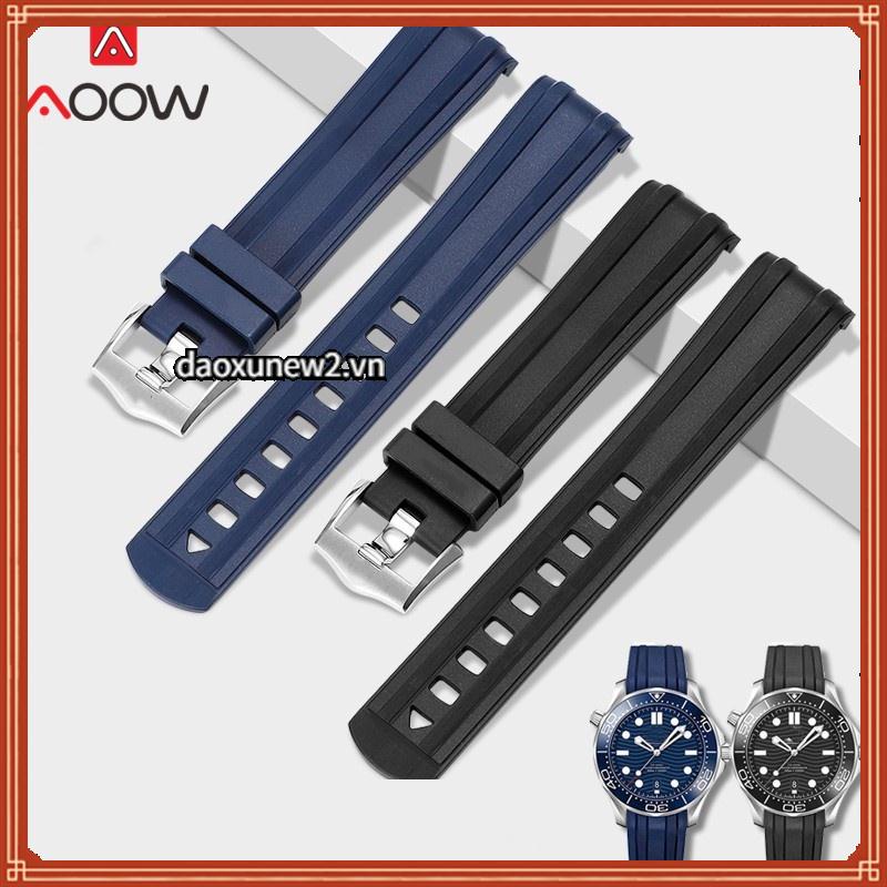Dây Đeo Cao Su 20mm 22mm Cho Omega Seamaster 300. Đồng Hồ 0808