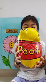 Heo đất handmade - gấu pooh