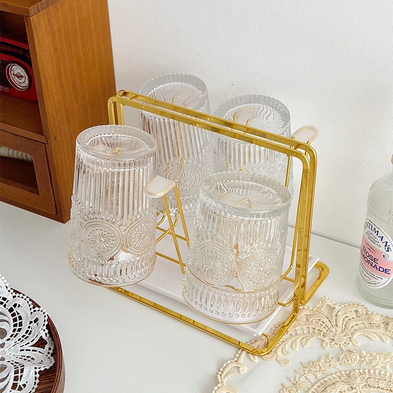 Giá Úp Ly Cốc Hợp Kim Mạ Vàng Cao Cấp