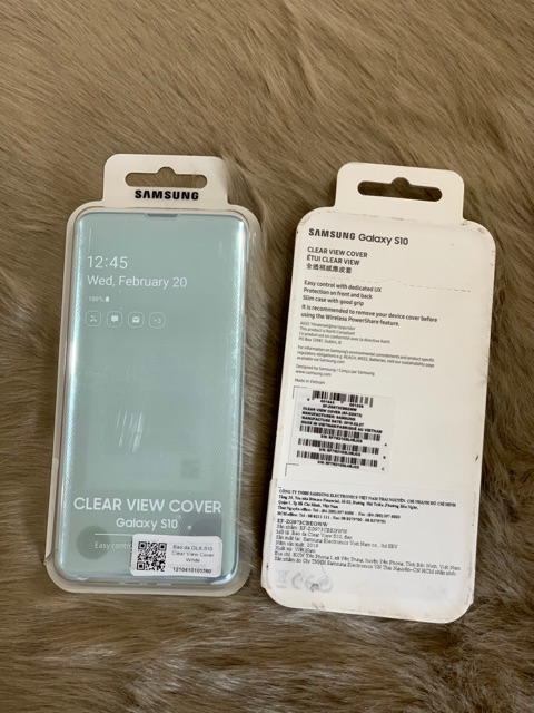 BAO DA CLEAR VIEW COVER GALAXY S10 CHÍNH HÃNG