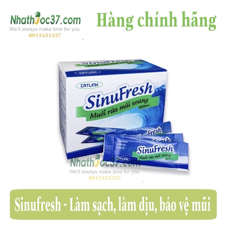 Muối rửa mũi Cát Linh Sinufresh - muối rửa mũi xoang Sinufresh